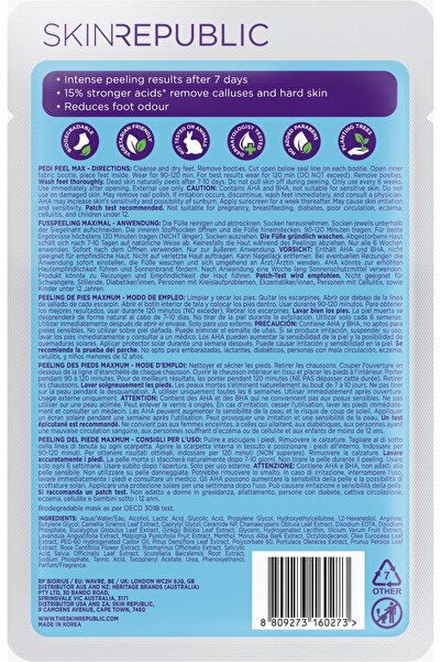 Skin Republic Pedı Peel Max Ayak Maskesi