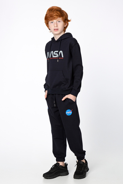 Black One Спортивний комплект для хлопчиків без шартів, з 2 нитками та капюшоном – стандартний крій