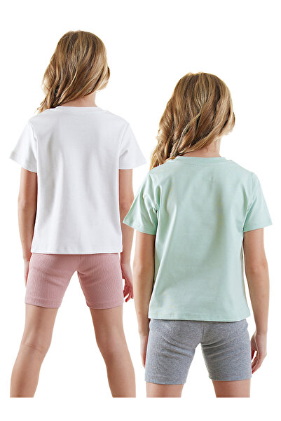 Denokids Çiçekler Kız Çocuk 2'li Pijama Takım