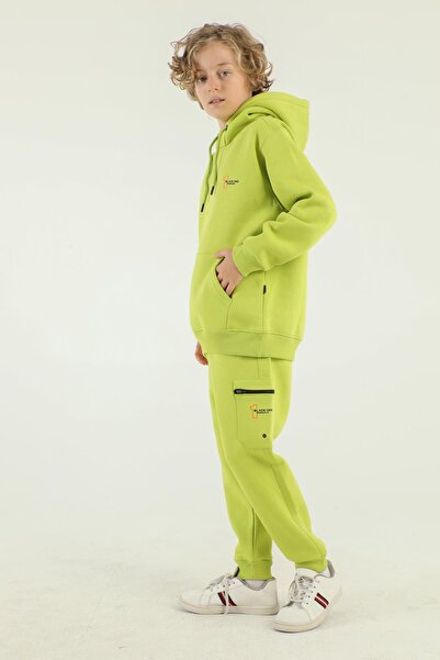 Black One Σετ φόρμας για αγόρι με κουκούλα και τσέπες Cargo και λεπτομέρεια εκτύπωσης