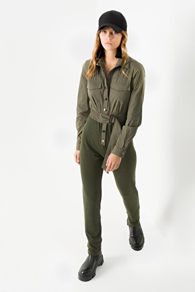 Jus De Pommes Kadın Haki Military Uzun Tulum