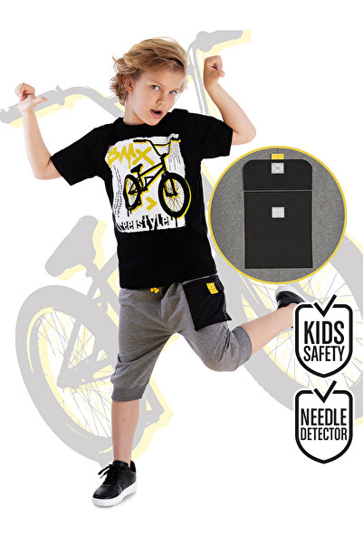 MSHB&G Boy's Bicycle Summer Set - Pocket Detailed T-shirt and Capri Shorts