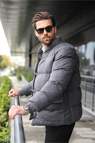 Madmext Чоловічий пуховик з високим коміром і застібкою на ґудзики E7435