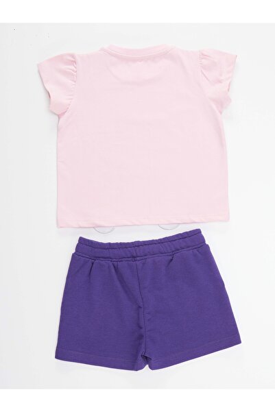 Denokids Ayıcık Kız Çocuk T-shirt Şort Takım