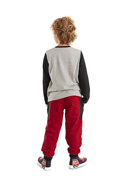 Denokids Long Sleeve T-shirt and Trousers Set for Boys - Fire Department