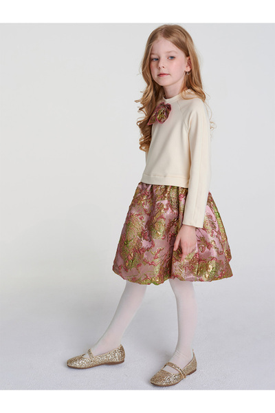 SheShe Gold Jakar Balon Etek Elbise