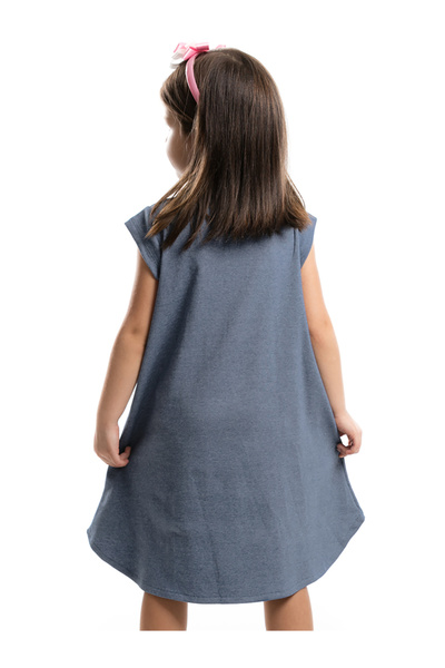 Denokids Рокля за момиче с розов жираф+лента за глава