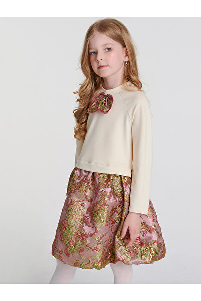 SheShe Gold Jakar Balon Etek Elbise