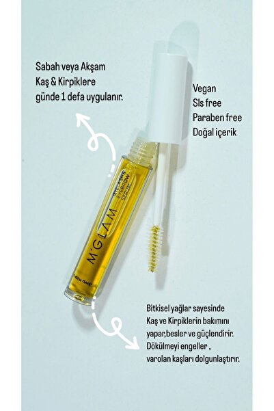MGLAM Kaş & Kirpik Serumu Yoğunlaştırıcı Ve Uzatan Doğal & Vegan Içerik
