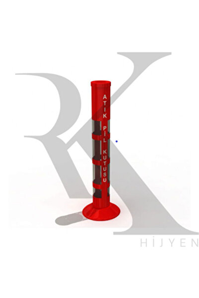 REYKA HİJYEN Metal Atık Pil Kutusu Pil Geri Dönüşüm Toplama Kutusu