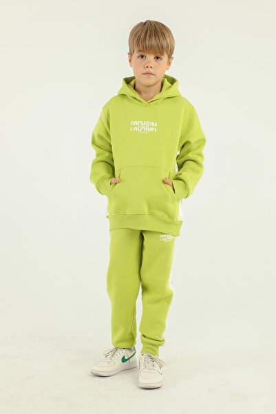 Black One Σετ φόρμας για αγόρι με κουκούλα και τσέπες Cargo και λεπτομέρεια εκτύπωσης