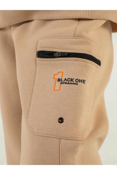 Black One Σετ φόρμας για αγόρι με κουκούλα και τσέπες Cargo και λεπτομέρεια εκτύπωσης