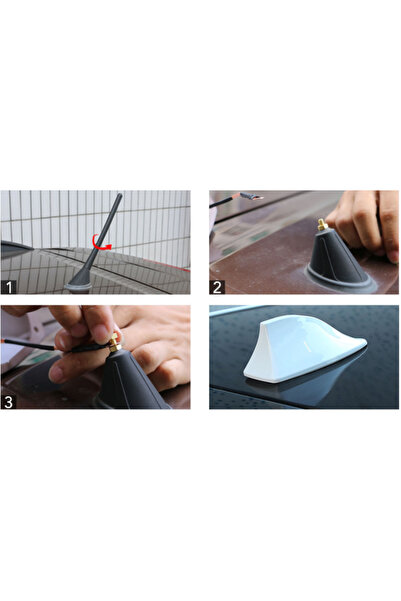 No branded Antena Radio FM, Auto Premium, Universala,Coada de Rechin, Aerodinamica,17x7.5x7cm