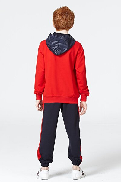 Black One Erkek Çocuk Kapüşonlu Uzun Kollu Spor Eşofman Takımı