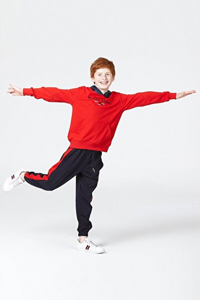 Black One Erkek Çocuk Kapüşonlu Uzun Kollu Spor Eşofman Takımı