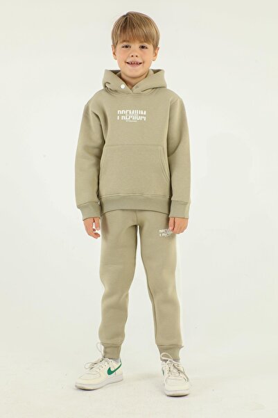 Black One Σετ φόρμας για αγόρι με κουκούλα και τσέπες Cargo και λεπτομέρεια εκτύπωσης