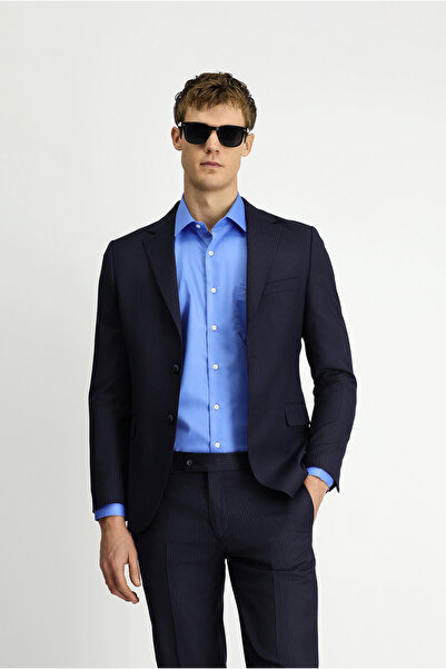 Kiğılı Slim Fit Wool Striped Classic Suit