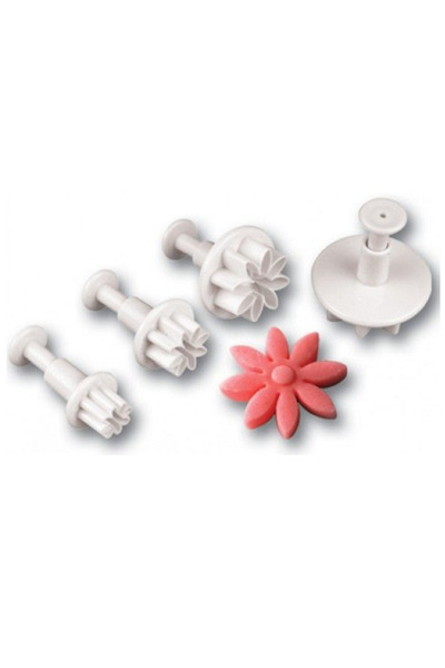 Genel Markalar Papatya Basmalı Enjektörlü Kurabiye Kalıbı 4 Parça