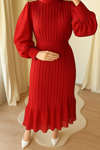 Efour Φόρεμα Hijab με πλισέ σιφόν