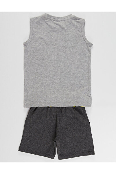 Denokids Trucks Erkek Çocuk T-shirt Şort Takım