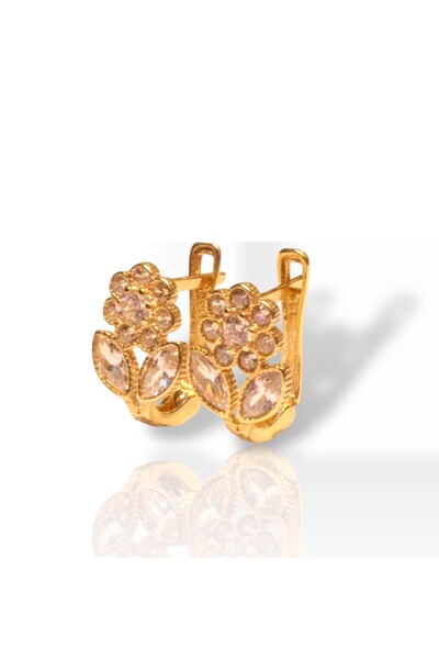 Hakan Güler Kuyumculuk 14 Ayar Altın (585k) Papatya Model Bebek Küpesi