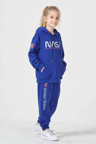 Black One Дівчачий спортивний комплект без шардонів, з 2 нитками, з капюшоном – стандартний крій