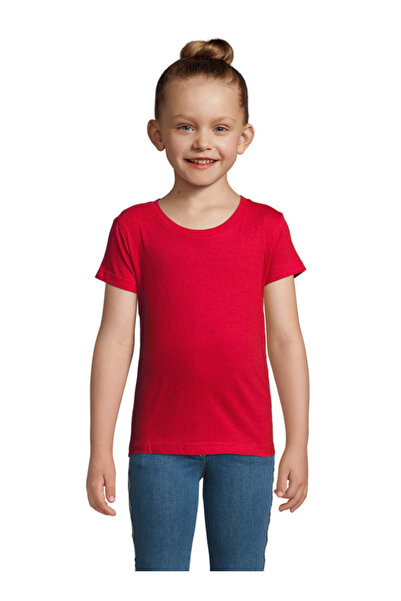 fustite cu luminite Tricou Bumbac Roșu Sport Fete - 7-9 ani (122-134 cm)