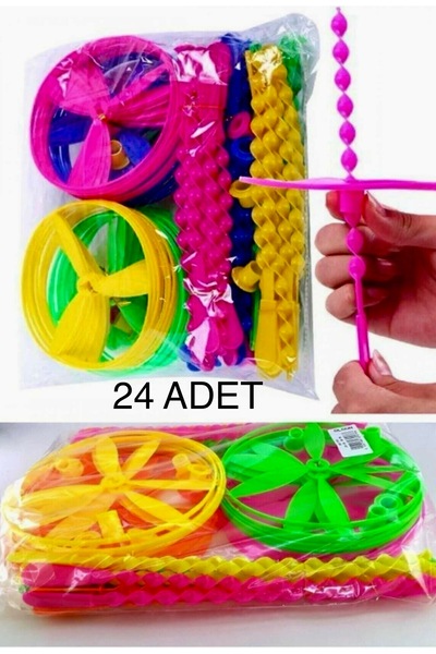 grs oyuncak Nostalji Oyuncak 24 Adet-takım Dev Uçan Daire - Dev Ufo Pervane B...