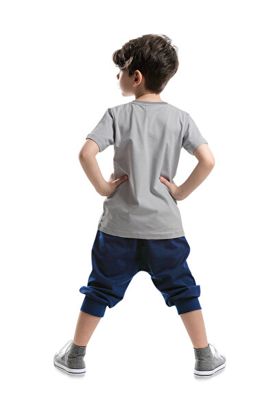 Denokids Fiú cipzáras Dino nyári póló és Capri rövidnadrág szett