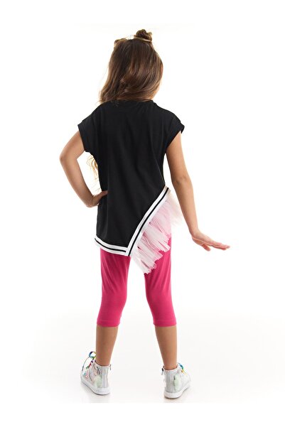 MSHB&G Wow Tulle Girl's T-Shirt Pink Leggings Set