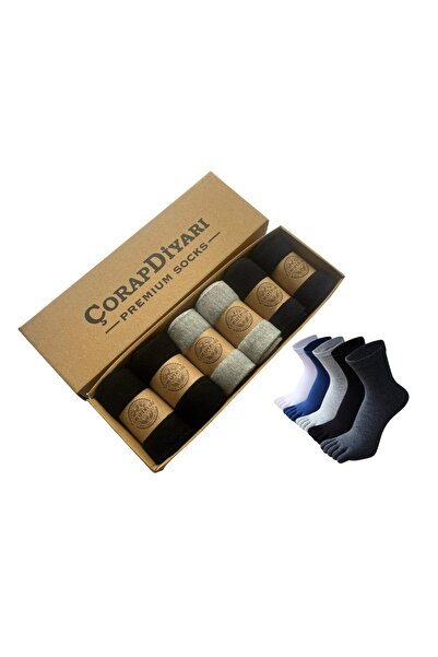 Çorapdiyari Премиум памучни сезонни 6 чифта ръкавици без пръсти
