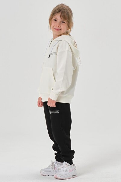 Black One Σετ φόρμας 2 τεμαχίων για κορίτσια και αγόρια με φερμουάρ διπλής όψης με κουκούλα