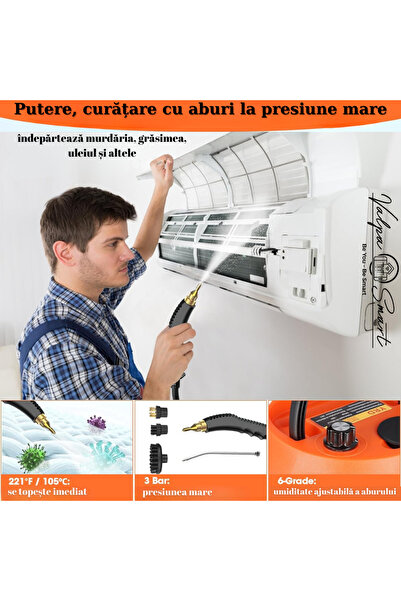 Valpa Smart Steam cleaner, Valpa Smart, 1000 ml tank, 1500 W power, 3 bar pressure, 6 levels