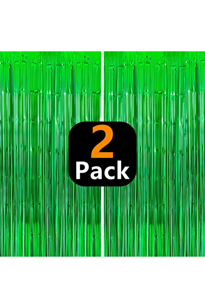 Choice 2 قطعة من ستائر المطر ذات الشرابة الخضراء، شرائط الحفلات مناسبة لعيد القديس باتريك، ليلة رأس السنة الجديدة،