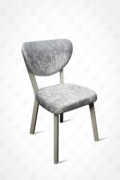 GUZGUN Bohem Elma Tarz Lüks Kadife Sandalye Kılıfı – Modern, Esnek, Yıkanabilir Sandalye Örtüsü l Gri