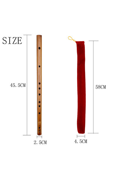 Choice D MABT 6 Holes Piccolo Bamboo with Velvet Bag Traditional Chinese Piccolo Instrument Classical Bamb.