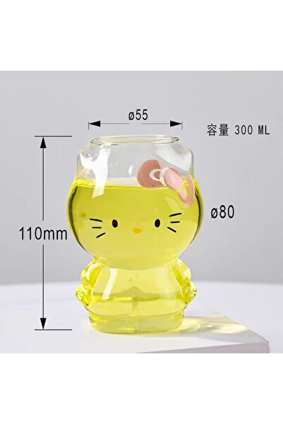 Miniso 300ml B 300ml Creative Hello Kitty Clear Glass Cup Heat Resistant Coffee Glass Cup Water Cup For Mil