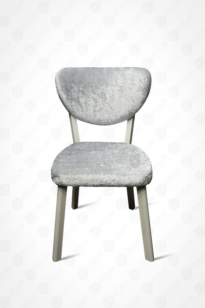 GUZGUN Bohem Elma Tarz Lüks Kadife Sandalye Kılıfı – Modern, Esnek, Yıkanabilir Sandalye Örtüsü l Gri