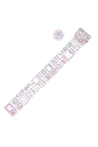 Choice شريط ورق مغلف 200 سم/لفة شريط آلة لعبة حيوانات كرتونية لطيفة دفتر ملاح...