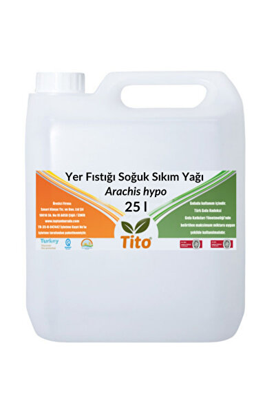 tito Yer Fıstığı Soğuk Sıkım Yağı Arachis hypo 25 litre