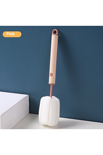 Choice Pink New Nordic-style Cup Brush Long-handled Sponge Cup Brush Detachable and Replaceable Head Baby B