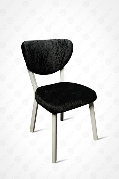 GUZGUN Bohem Elma Tarz Lüks Kadife Sandalye Kılıfı – Modern, Esnek, Yıkanabilir Sandalye Örtüsü l Siyah