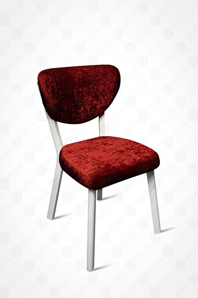 GUZGUN Bohem Elma Tarz Lüks Kadife Sandalye Kılıfı – Modern, Esnek, Yıkanabilir Sandalye Örtüsü l Kirmizi