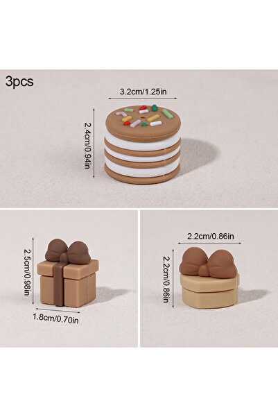 Choice 3Pcs Set Teddy Bear Cake Topper Mixed Balls Gift Boxes Cake DIY Decoration Kids Boy Girl 1st Birthda