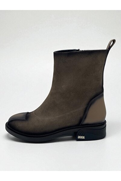 Stepka Shoes HUMAS HAKİKİ DERİ SÜET SICAK ASTARLI KADIN POSTAL BOT