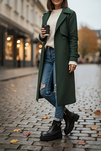 LUPİN SHOES Жіночі чорні черевики Florian з деталями на шнурівці