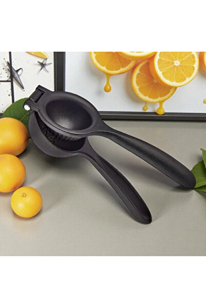 MyBru Siyah Döküm Limon Sıkacağı (Narenciye sıkacağı)