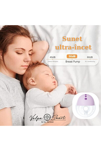Valpa Smart Pompa de San Electrică Wireless–Extragere Naturală,Control prin Aplicație,Baterie 1200mAh ValpaSmart