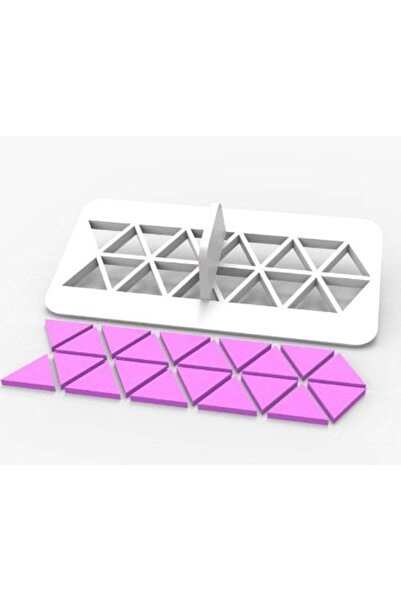 AGN STORE قطاعة عجين السكر المتعددة بنمط مثلث، 12 حجرة