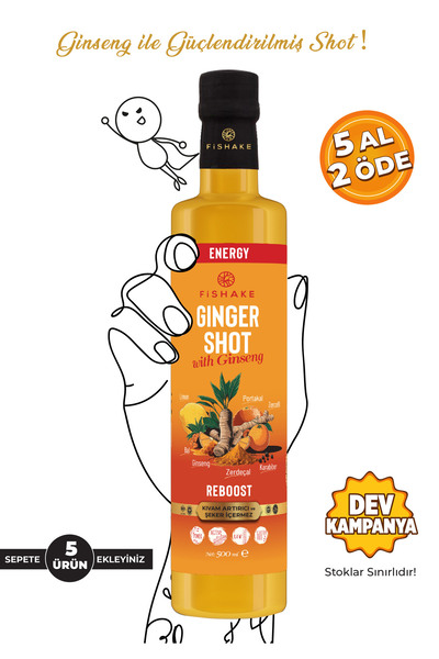 FiShake Ginger Shot & Ginsengli / Zencefil Shot 500 ml
